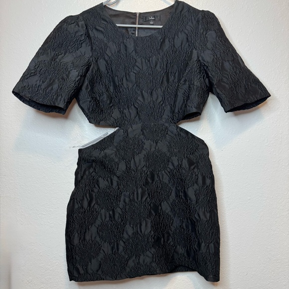 Lulus Dresses & Skirts - Lulus Romantic Reunion Black Jacquard Cutout Mini Dress Size Large